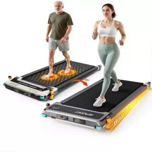 경사가 있는 펀레이 워킹 패드 2가지 제어 옵션이 언더 데스크 러닝머신 초슬림 디자인 및 이중 충격 흡수