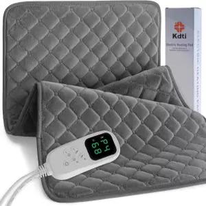 허리 을 위한 온열 패드 - 목 어깨 다리 무릎 및 생리통을 32 x17 XXXL 전기 자동 차단 6가지 열 설정