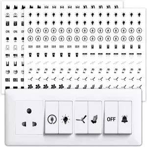 스위치 보드용 루시 투명 ID 스티커 46개 디자인 330개 팩(투명)