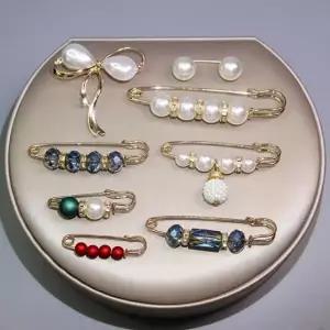 진주 크리스탈 브로치 핀세트 6종