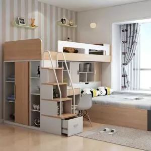 이층침대 계단 분리형 원룸 기숙사 서랍 사다리 가구