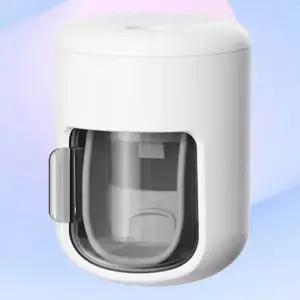 (색상 화이트)벽걸이 자동 치약 디스펜서 압출기 치약 짜개 무타공 거치대 욕실_24778510