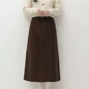 기모 가을 겨울 골덴 A라인 롱스커트 코듀로이 롱치마