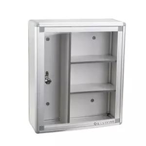 벽걸이형 알루미늄 구급함 대형 잠금장치 약통 응급약통 구급상자 휴대용