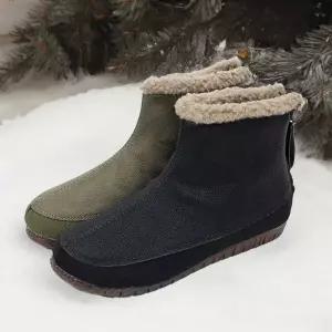 여성겨울부츠 전체 털안감 여성 방한부츠 뒷지퍼 미끄럼방지 패션화