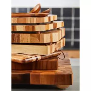 원목도마 기하학패턴 단단한나무 집들이선물