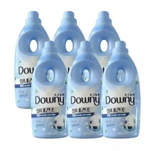 다우니 실내건조 삶음탈취 초고농축 섬유유연제 민트 앤 시트러스 1.05L 6개