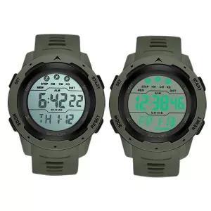 LED 군대시계 방수 스톱워치 전자시계 스티앙 그린