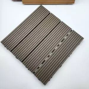 조립식 베란다 바닥 데크타일 우드ST 다크브라운
