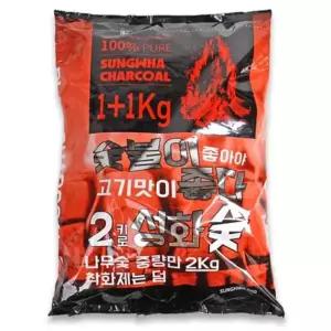 성화숯 참숯 바베큐 숯 2kg 캠핑용 숯