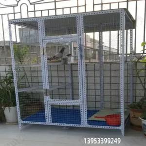 초대형 새장 앵무새 케이지 놀이터 날림장 사육장 다람쥐 하우스 철장 자이언트 대형 앵무새 새장 철제 야외용 사육장 선반 맞춤형 이동식 케이지