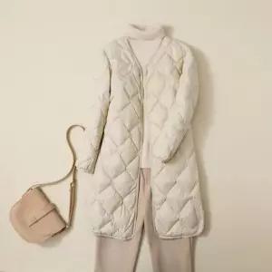 덕다운 퀼팅 롱패딩 트렌치 자켓 간절기 점퍼 여성 코트 경량패딩 겨울