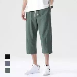 [JED] 남성 팬츠 5부 반바지 여름 밴딩 통기성 린넨 7부