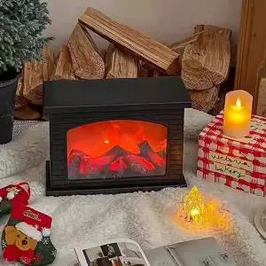 전기 불멍 LED 난로 미니 벽난로 인테리어 조명 램프