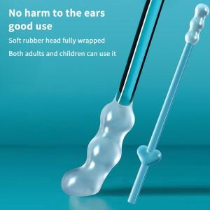 호환 24개입/박스 신형 실리콘 일회용 귀 청소 면봉 끈적한 귀지 제거 스틱 성인용