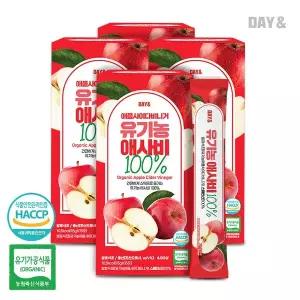 [참앤들황토농원]데이앤 애플사이다비니거 유기농 애사비 100% 15포 4박스,총 60포
