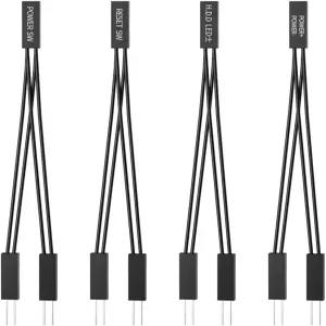 PC 전원 스위치 스플리터 2핀 2.54mm 1 암컷에서 2 수컷 SW 리셋 HDD LED 점퍼 어댑터 마더보드 켜기 꺼짐