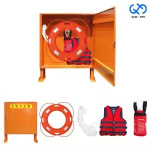 5종 풀세트 스틸8 인명구조함 구명환 유도로프 투척로프 구명조끼