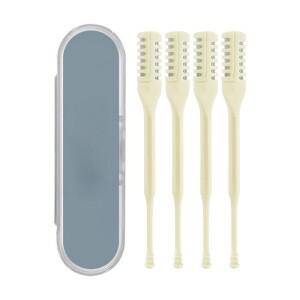 호환 양면 칼날 수동 코털 제거기  나선형 귀 청소기  코와 정리용 회전식 스테인리스 스틸 면도기