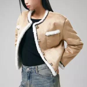 [미쏘] 라운드넥 무스탕 (MIWJLDV11G-T)