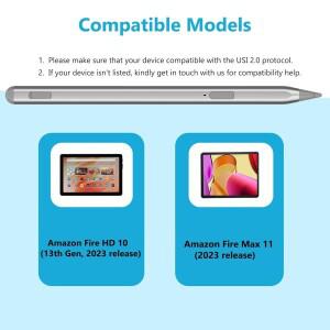호환 아마존 파이어 HD 10 (2023년 출시)맥스 11용 USI 2.0 스타일러스 펜  틸트 지원  팜 리젝션  4096 압