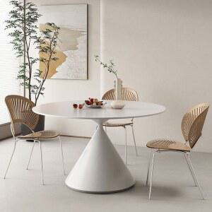 프랑스풍 소형 아파트 가정용 테이블과 석판 가게 의자 세트 밀크티