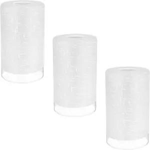 카노모 화이트 린넨 프로스트 유리 램프 그늘막 6인치 x 4인치 실린더 조명기구 교체용 글로브 1-5/8인치