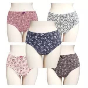 여성 위생팬티 할머니 엄마 선물용 면혼방 맥시팬티 세트 19001 5종