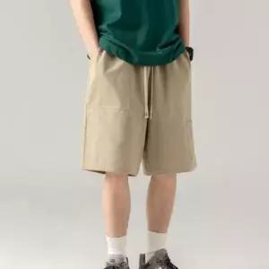 [JED] 5부 카고반바지 데일리 면바지 탄탄한 6부 기장 남자 면소재