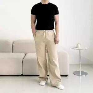 [JED] 밴딩 남녀공용 와이드 스트링 팬츠 롱팬츠 바지 4컬러 트레이닝 커플