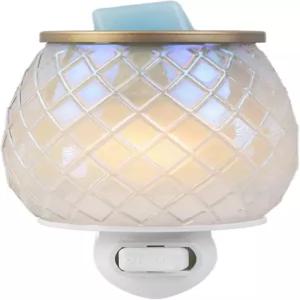 향료 액센트 왁스 워머 - 큐브 멜터 전기 플러그인 윅리스 캔들 방향제 홈 데코 선물 (크리스탈렛) 크림