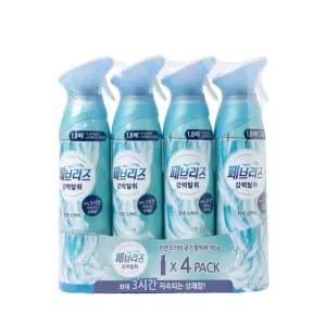 페브리즈 에어 안개분사 실내 강력 탈취체 스카이 린넨 165g 4개