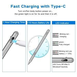 호환 Chromebook Fire HD 10Max 11용 Superior-USI 2.0 스타일러스 펜  틸트 지원  4096 압력 감도