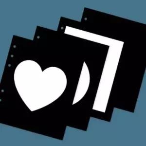 A6 6공 블랙 속지 육공다이어리 6공속지