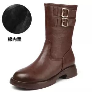 빈티지 여사친 워커힐 미들부츠 버클굽 러블리 낮은 신발 워커 추동 통굽 다올4