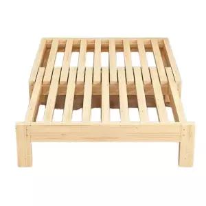 확장형 슬라이딩 다기능 프레임 길이조절 매트리스 원목 간이 렌탈 그레이 침대 슈퍼싱글 낮은