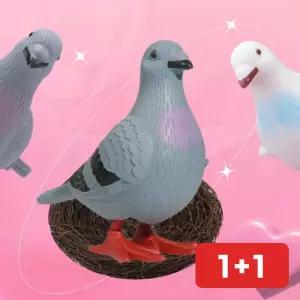 태엽 비둘기 인형 반려 장난감 애완 움직이는 새 완구