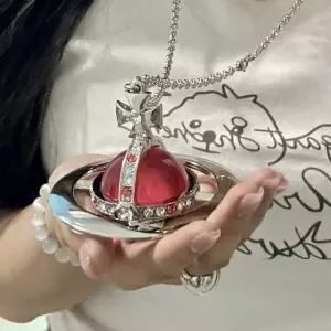 미국 빈티지 비비안 웨스트우드 크리스탈 하트 오브 펜던트 목걸이 VW 선물용 306399083759