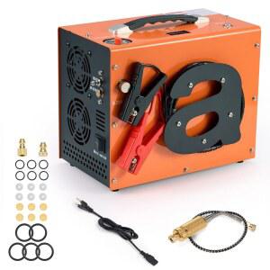 아투오 차단 PCP 에어 휴대용 4500Psi / 30Mpa 물/오일 프리 원 버튼 시동 버스트 디스크 12V DC / 120V AC PCP 에어건 소총/피스톨 페인트볼 탱크 에어 펌프(오렌지)