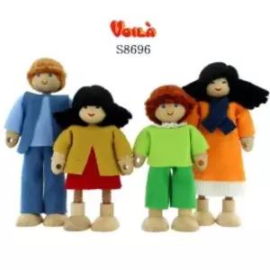 리가족 인형세트 원목 봉제인형 4종 역할놀이 교구