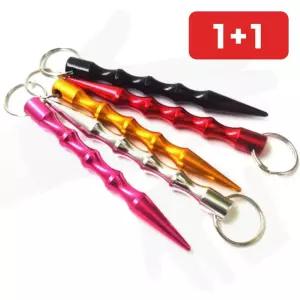 여성 안전 자기방어 호신봉 초경량 차량용 쿠보탄 열쇠고리  1+1