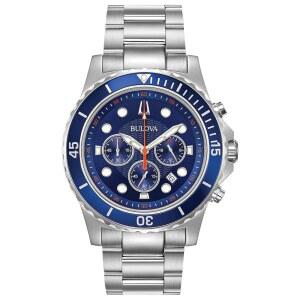 불로바 클래식 크로노그래프 남성 스테인리스 스틸