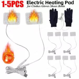 USB 가열 패드 전기 장갑 다기능 매트 그래핀 목 어깨 다리용 워머 1-5 개