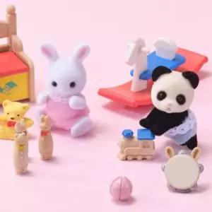 실바니안 패밀리 눈꽃토끼 판다 아기놀이방 인형 세트
