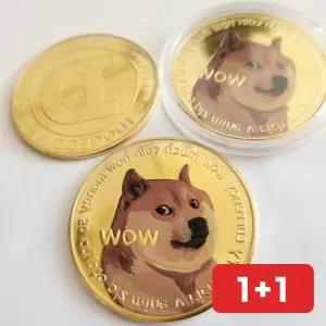 기념주화 도지코인 코인모형 금도금 수집 장식 선물 금화
