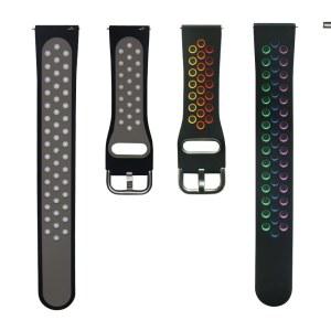 레인보우 컬러 워치 밴드 스트랩 실리콘 손목밴드 /2용