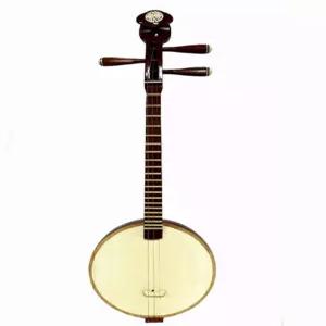 샤미센 기타 소형 블랙 일본 비파 악기 휴대용 전통