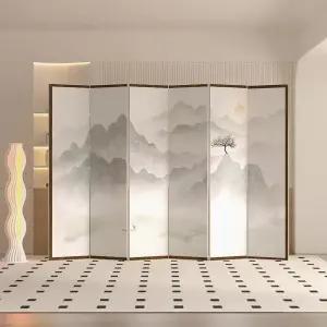 무지병풍 접이식 가벽 카페 4폭 흰색 식당 파티션