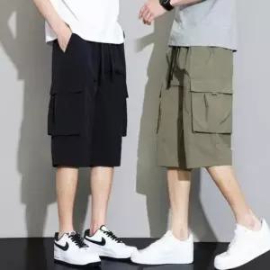 [JED] 편한 여름 카고 하프 5부 반바지 밴딩 7부 건빵 남성 팬츠 쿨링 버뮤다팬츠 통기성
