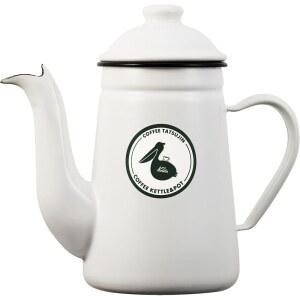 카리타 Kalita 일본 제조 보온성도 뛰어나다 에나멜 커피포트 화이트 WT 1000ml 직화 커피 달인 펠리칸 1L #52301 드립포트 케틀 주전자 메이커 서버